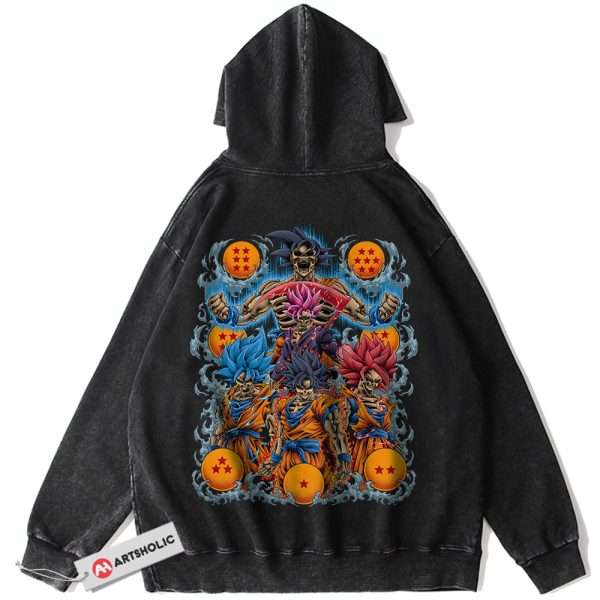 Skull Son Goku Hoodie, Dragon Ball Hoodie, DBZ Hoodie, Anime Hoodie, Vintage Hoodie