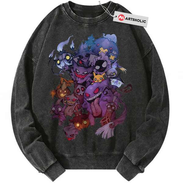 Halloween Pokemon Sweatshirt, PKM Sweatshirt, Anime Sweatshirt, Vintage Sweater
