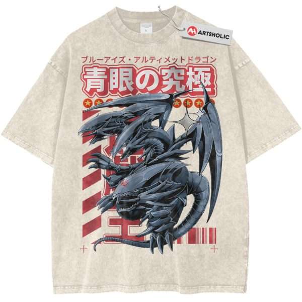 Blue Eyes Ultimate Dragon Shirt, Anime Shirt, Vintage Tee - Apricot, XL