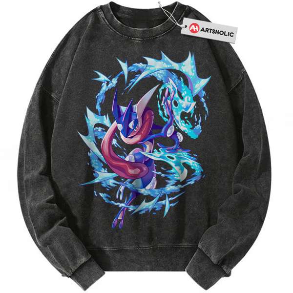 Greninja Sweatshirt, Pokemon Sweatshirt, PKM Sweatshirt, Anime Sweatshirt, Vintage Sweater