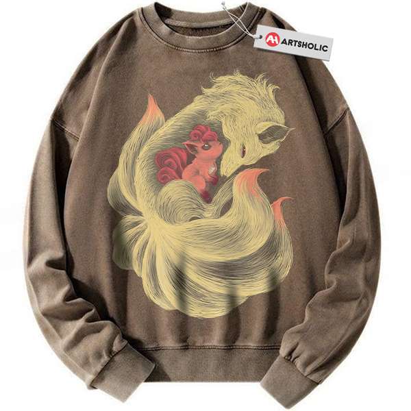 Ninetales Sweatshirt, Vulpix Sweatshirt, Pokemon Sweatshirt, PKM Sweatshirt, Anime Sweatshirt, Vintage Sweater