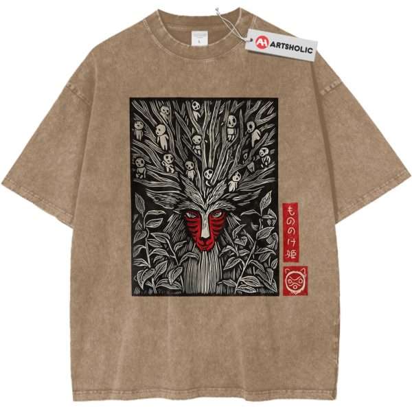 Princess Mononoke Shirt, Studio Ghibli Shirt, Anime Shirt, Vintage Tee - Light Brown, L