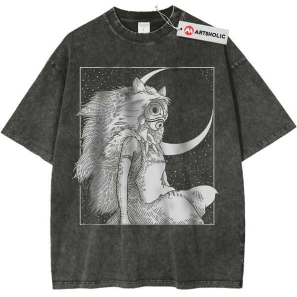Princess Mononoke Shirt, Studio Ghibli Shirt, Anime Shirt, Vintage Tee - Pirate Gray, 2XL