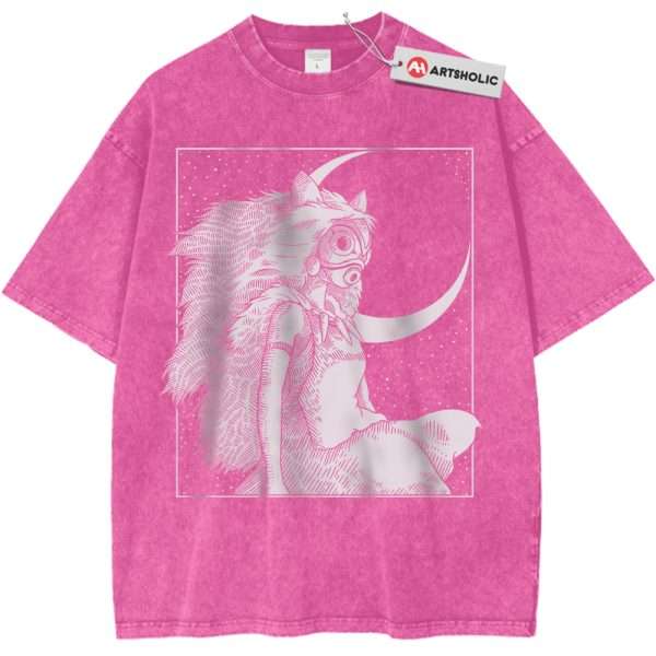Princess Mononoke Shirt, Studio Ghibli Shirt, Anime Shirt, Vintage Tee - Rose Red, XL