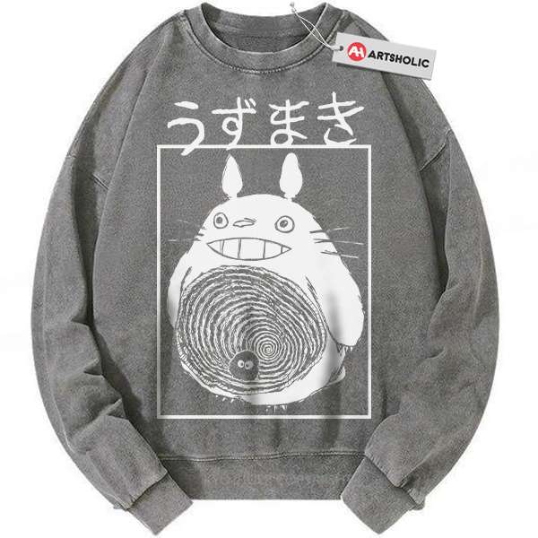 Junji Ito x My Neighbor Totoro Sweatshirt, Studio Ghibli Sweatshirt, Anime Sweatshirt, Vintage Sweatshirt