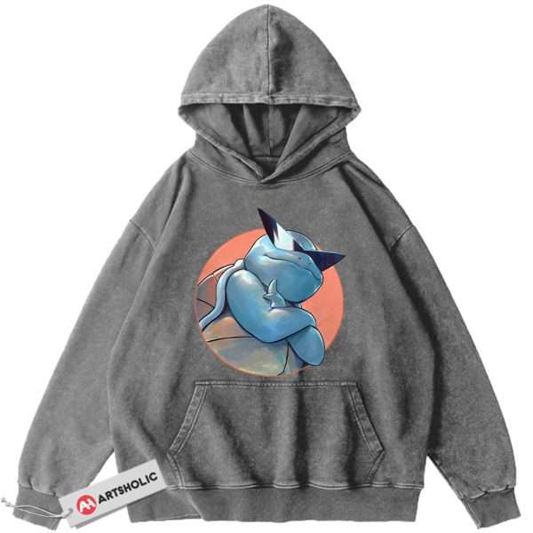 Squirtle Hoodie, Pokemon Hoodie, PKM Hoodie, Anime Hoodie, Vintage Hoodie