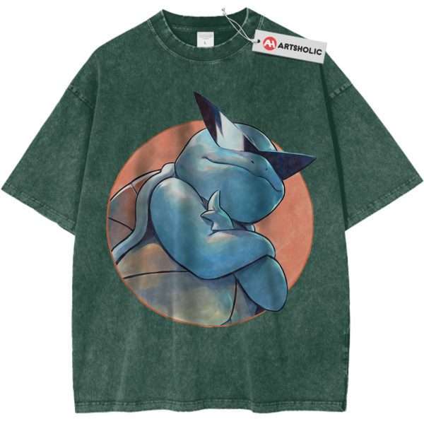 Squirtle Shirt, Pokemon Shirt, PKM Shirt, Anime Shirt, Vintage T-Shirt - Dark Green, M