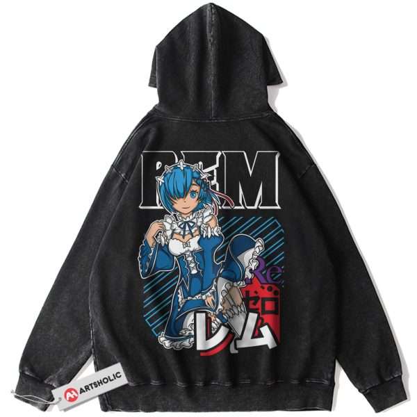 Rem Hoodie, Re:Zero Hoodie, Anime Hoodie, Vintage Hoodie
