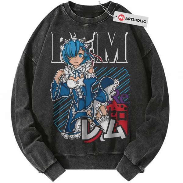 Rem Sweatshirt, Re:Zero Sweatshirt, Anime Sweatshirt, Vintage Sweater