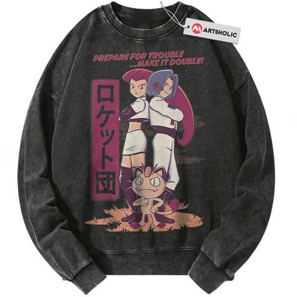 Team Rocket Sweatshirt, Pokemon Sweatshirt, PKM Sweatshirt, Anime Sweatshirt, Vintage Sweatshirt