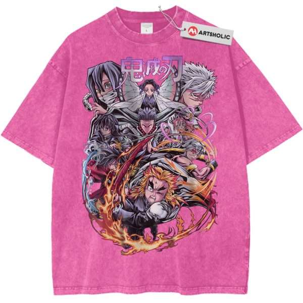 Demon Slayer Shirt, Anime Shirt, Vintage Tee - Rose Red, M