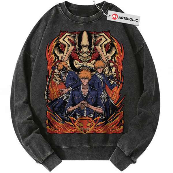 Ichigo Kurosaki Sweatshirt, Bleach Sweatshirt, Anime Sweatshirt, Vintage Sweatshirt