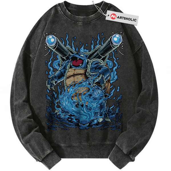 Blastoise Sweatshirt, Pokemon Sweatshirt, Anime Sweatshirt, Vintage Sweatshirt