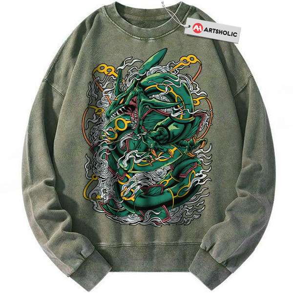 Rayquaza Sweatshirt, Pokemon Sweatshirt, Anime Sweatshirt, Vintage Sweater