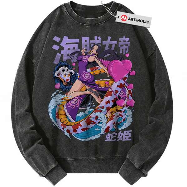 Boa Hancock Sweatshirt, One Piece Sweatshirt, Anime Sweatshirt, Vintage Sweater