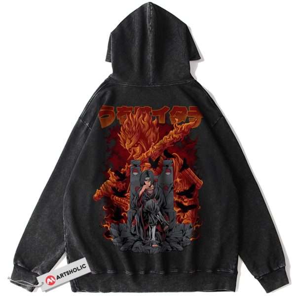 Itachi Uchiha Hoodie, Akatsuki Hoodie, Naruto Hoodie, Anime Hoodie, Vintage Hoodie