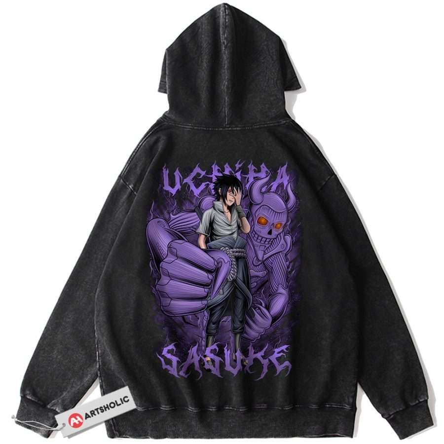 Sasuke Uchiha Hoodie Naruto Hoodie Anime Hoodie Vintage Hoodie
