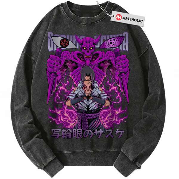Sasuke Uchiha Sweatshirt, Naruto Sweatshirt, Anime Sweatshirt, Vintage Sweater