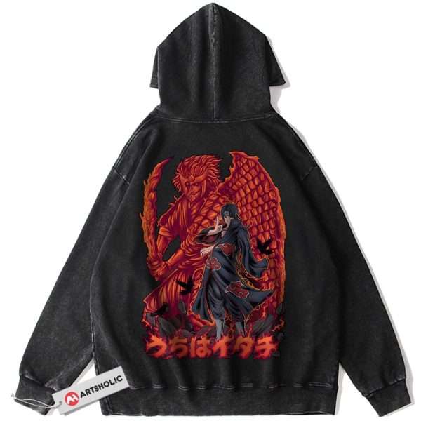 Itachi Uchiha Hoodie, Akatsuki Hoodie, Naruto Hoodie, Anime Hoodie, Vintage Hoodie