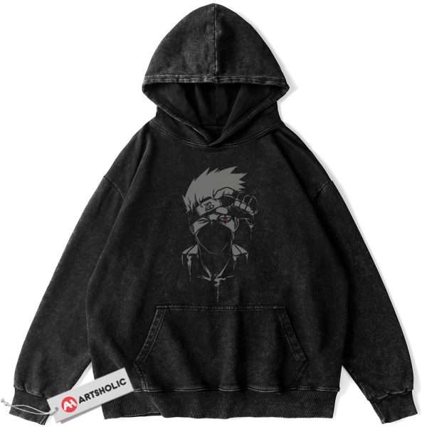 Kakashi Hatake Hoodie, Naruto Hoodie, Anime Hoodie, Vintage Hoodie