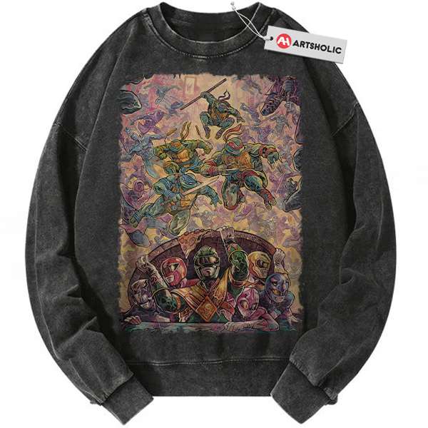 Teenage Mutant Ninja Turtles Sweatshirt, Power Ranger Sweatshirt, Animated Vintage Sweater