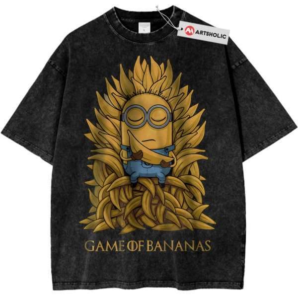 Minions Shirt, Animated Shirt, Vintage Tee - Black, L