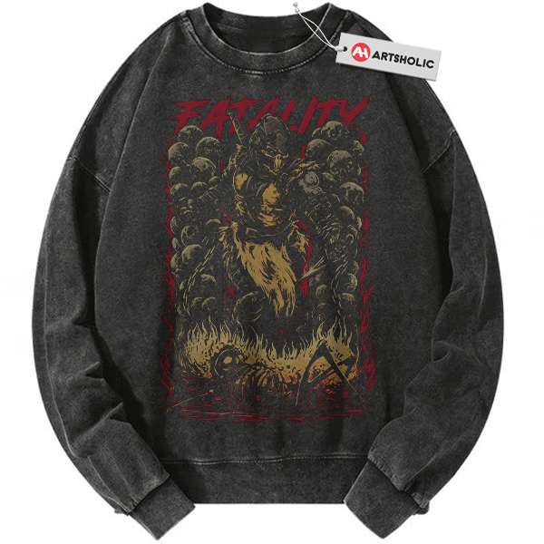 Scorpion Sweatshirt, Mortal Kombat Sweatshirt, Game Sweatshirt, Vintage Sweater