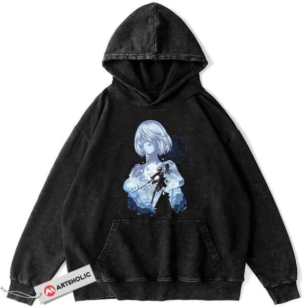 2B Hoodie, NieR:Automata Hoodie, Game Hoodie, Vintage Hoodie