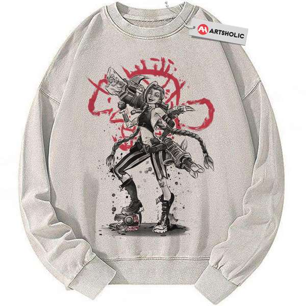 Sweatshirt Jinx LOL – Coupe Unisexe Moderne Pour Fans De Gaming