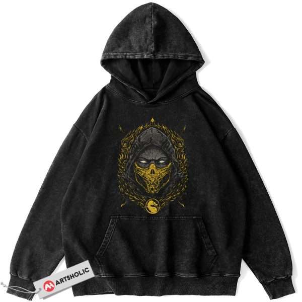 Scorpion Hoodie, Mortal Kombat Hoodie, Game Hoodie, Vintage Hoodie