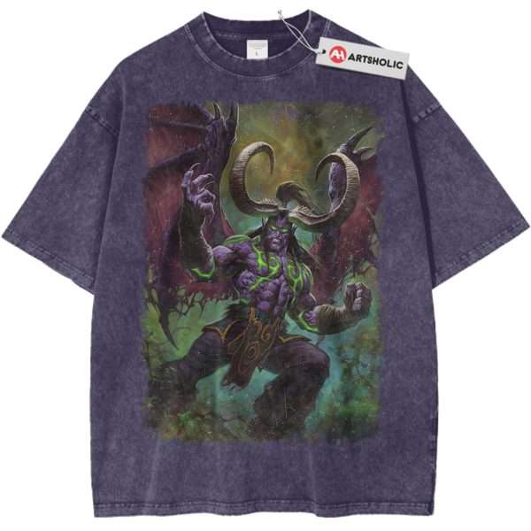 Illidan Stormrage Shirt, Dota Shirt, World of Warcraft Shirt, WoW Shirt, Game Shirt, Vintage Tee - Purple Haze, XL