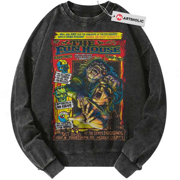 The Funhouse Sweatshirt, Halloween Sweatshirt, Horror Sweatshirt, Vintage Sweater