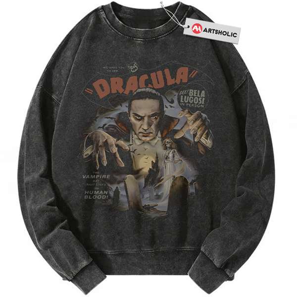 Dracula Sweatshirt, Halloween Sweatshirt, Horror Sweatshirt, Vintage Sweater