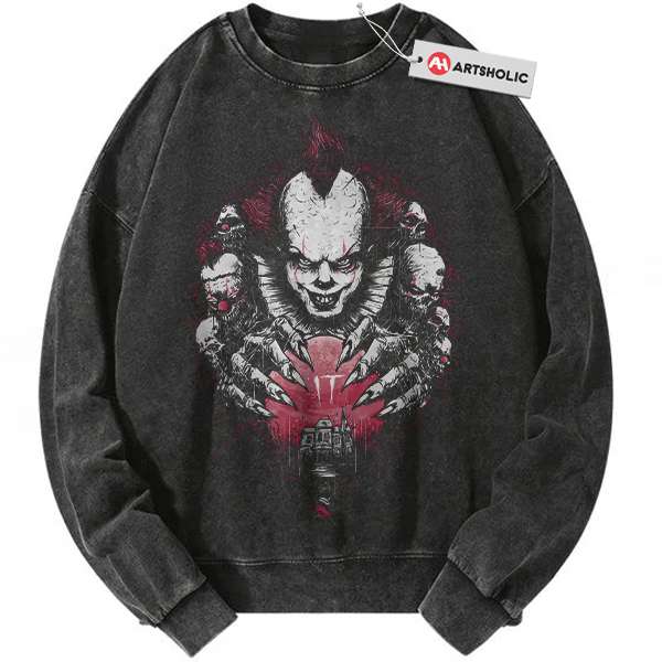 Pennywise Sweatshirt, IT Sweatshirt, Halloween Sweatshirt, Horror Movie Sweatshirt, Vintage Sweater
