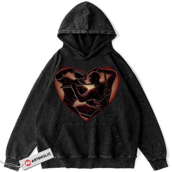 Deadpool vs Wolverine Hoodie, Marvel Comics Hoodie, Vintage Hoodie