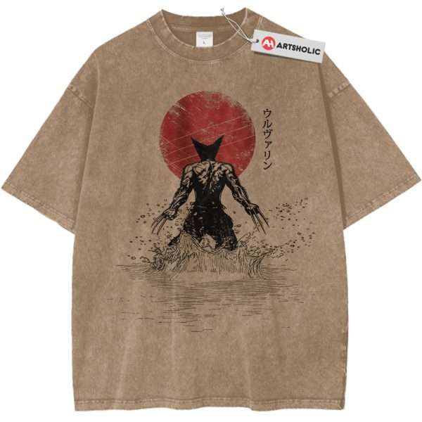 Wolverine Shirt, X-Men Shirt, Marvel Comics Shirt, Vintage T-Shirt - Light Brown, L