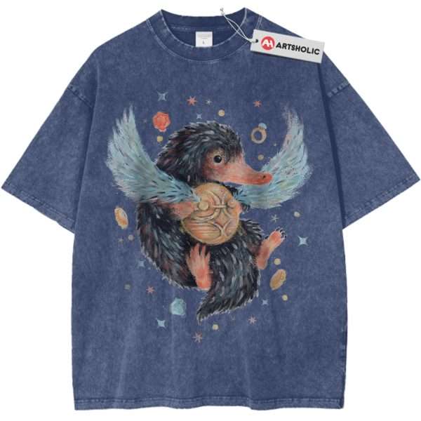 Niffler Shirt, Harry Potter Shirt, Movie Shirt, Vintage T-Shirt - Dark Blue, 2XL