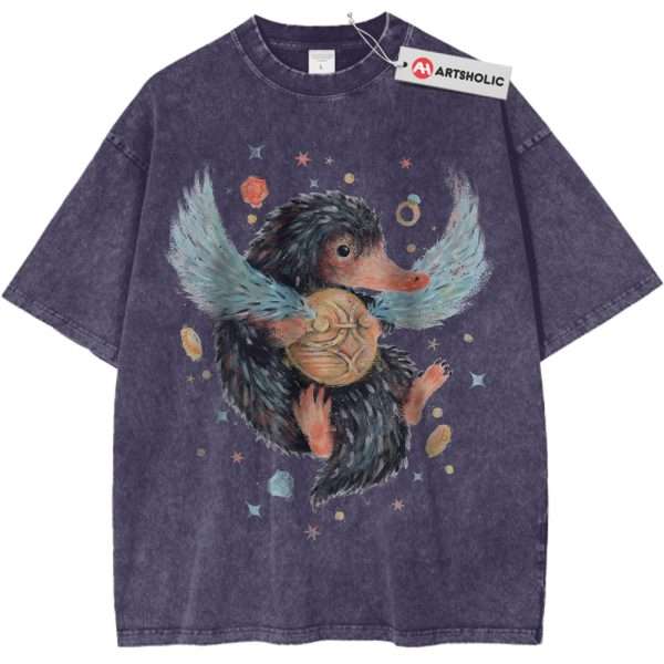 Niffler Shirt, Harry Potter Shirt, Movie Shirt, Vintage T-Shirt - Purple Haze, 3XL