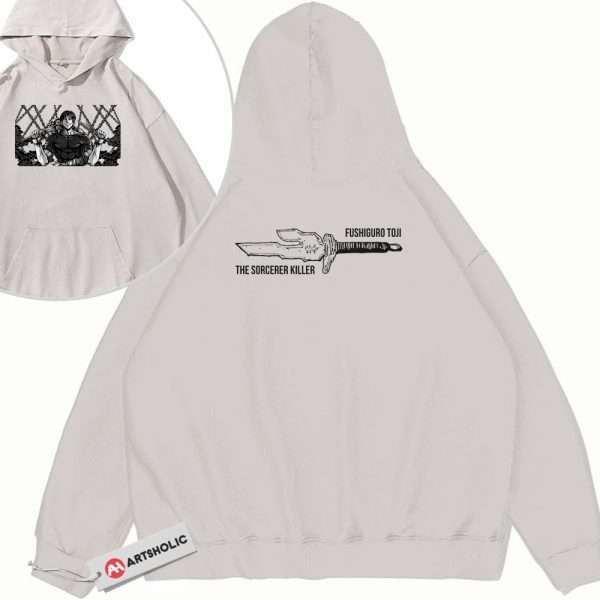 Toji Fushiguro Hoodie, Jujutsu Kaisen Hoodie, Anime Hoodie, Vintage Hoodie 2-Sided