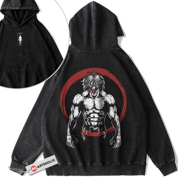 Eren Yeager Hoodie, Attack on Titan Hoodie, AOT Hoodie, Anime Hoodie, Vintage Hoodie 2-Sided