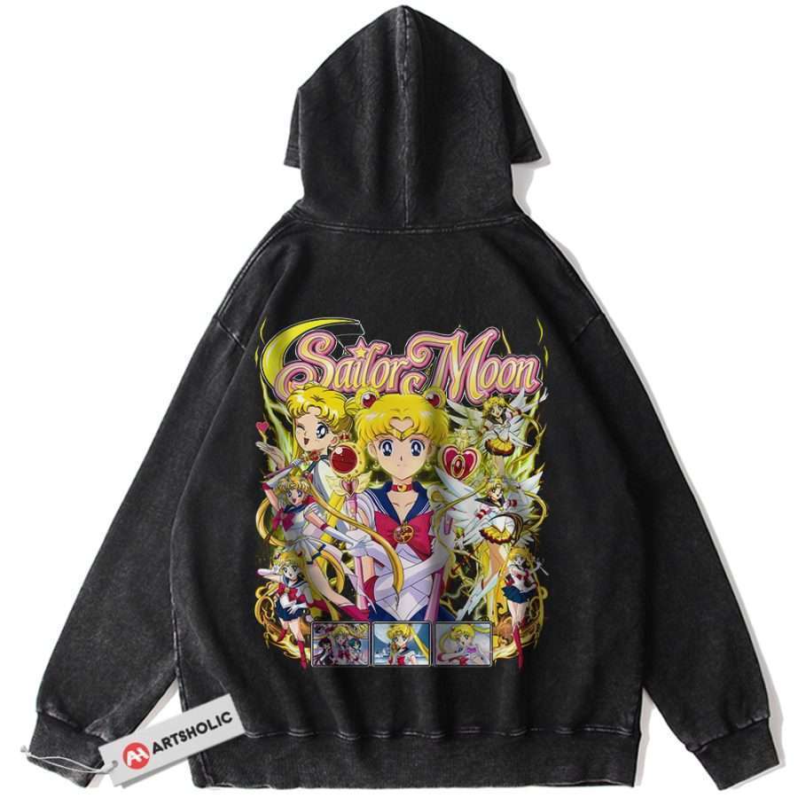 Usagi Tsukino Hoodie Sailor Moon Hoodie Anime Hoodie Vintage Hoodie