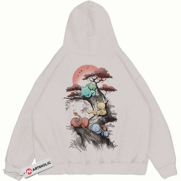 Bulbasaur Hoodie, Squirtle Hoodie, Charmander Hoodie, Pikachu Hoodie, Pokemon Hoodie, PKM Hoodie, Anime Hoodie, Vintage Hoodie