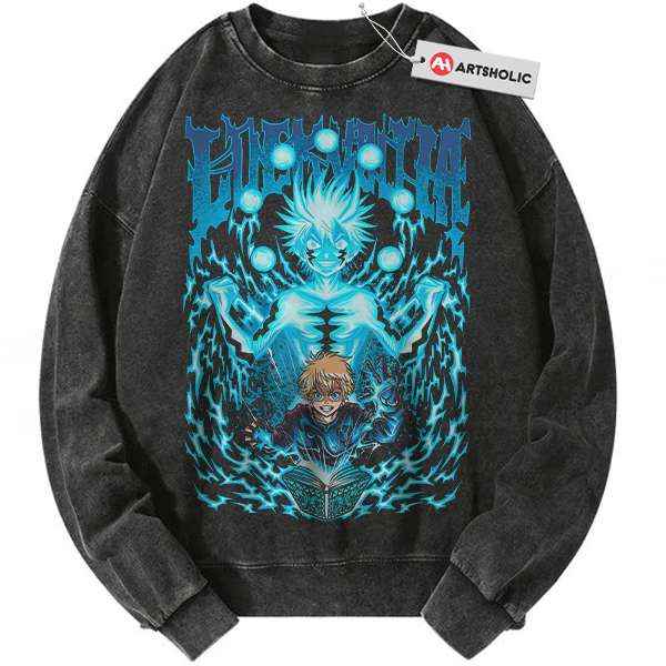 Luck Voltia Sweatshirt, Black Clover Sweatshirt, Anime Sweatshirt, Vintage Sweatshirt