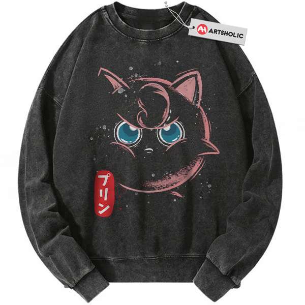 Jigglypuff Sweatshirt, Pokemon Sweatshirt, PKM Sweatshirt, Anime Sweatshirt, Vintage Sweatshirt