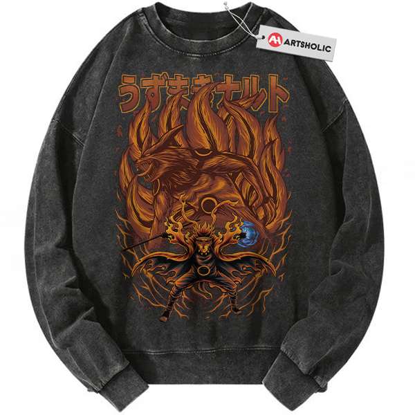 Kurama Sweatshirt, Naruto Sweatshirt, Anime Sweatshirt, Vintage Sweatshirt