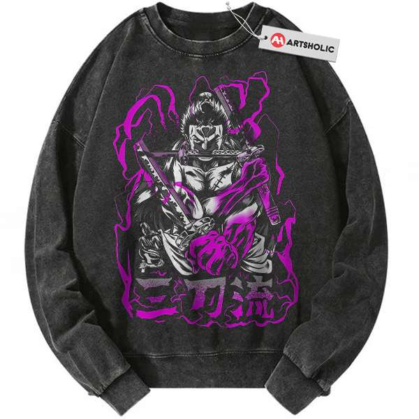 Roronoa Zoro Sweatshirt, One Piece Sweatshirt, Anime Sweatshirt, Vintage Sweater