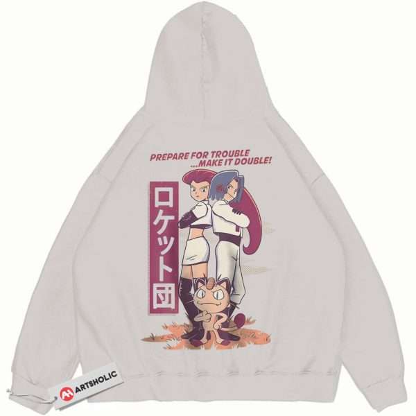 Team Rocket Hoodie, Pokemon Hoodie, PKM Hoodie, Anime Hoodie, Vintage Hoodie