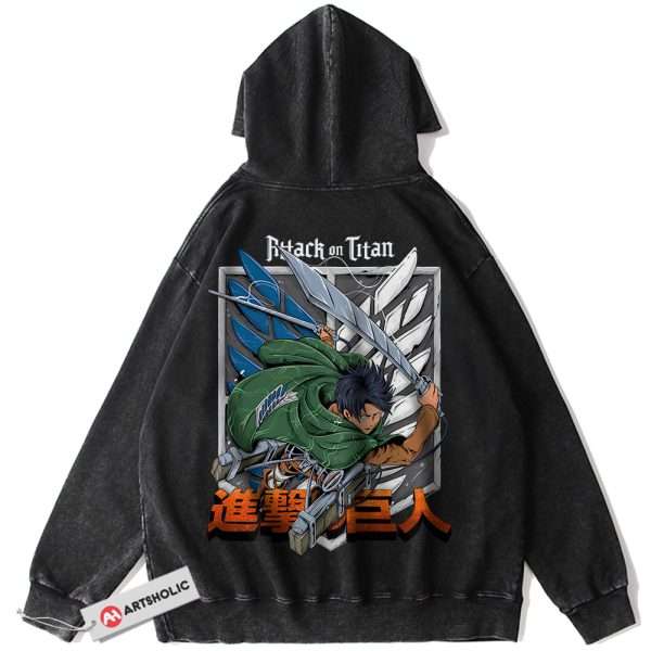 Levi Ackerman Hoodie, Attack On Titan Hoodie, AOT Hoodie, Anime Hoodie, Vintage Hoodie