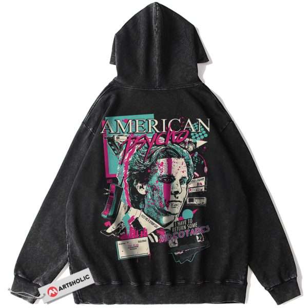 American Psycho Hoodie, Halloween Hoodie, Horror Movie Hoodie, Vintage Hoodie
