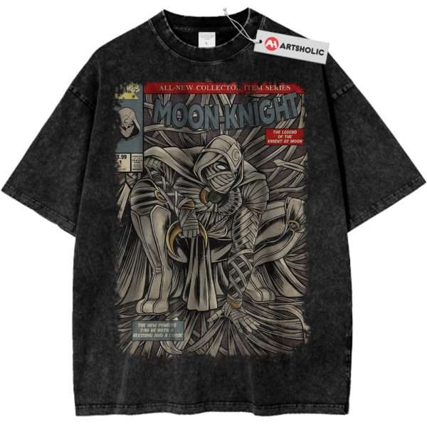 Moon Knight Shirt, Marvel Comics Shirt, Vintage Tee - Black, S